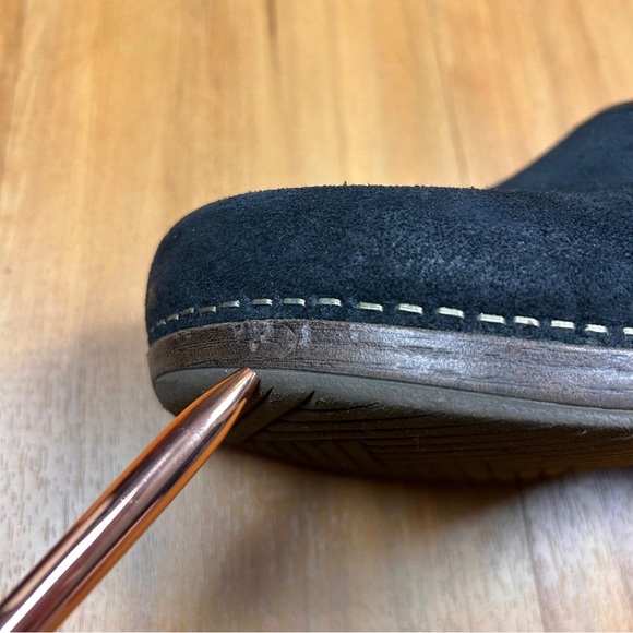 DANSKO Women’s Clog Black Burnished Suede Slip-on Work-nursing Shoes Size 38 - Picture 6 of 10